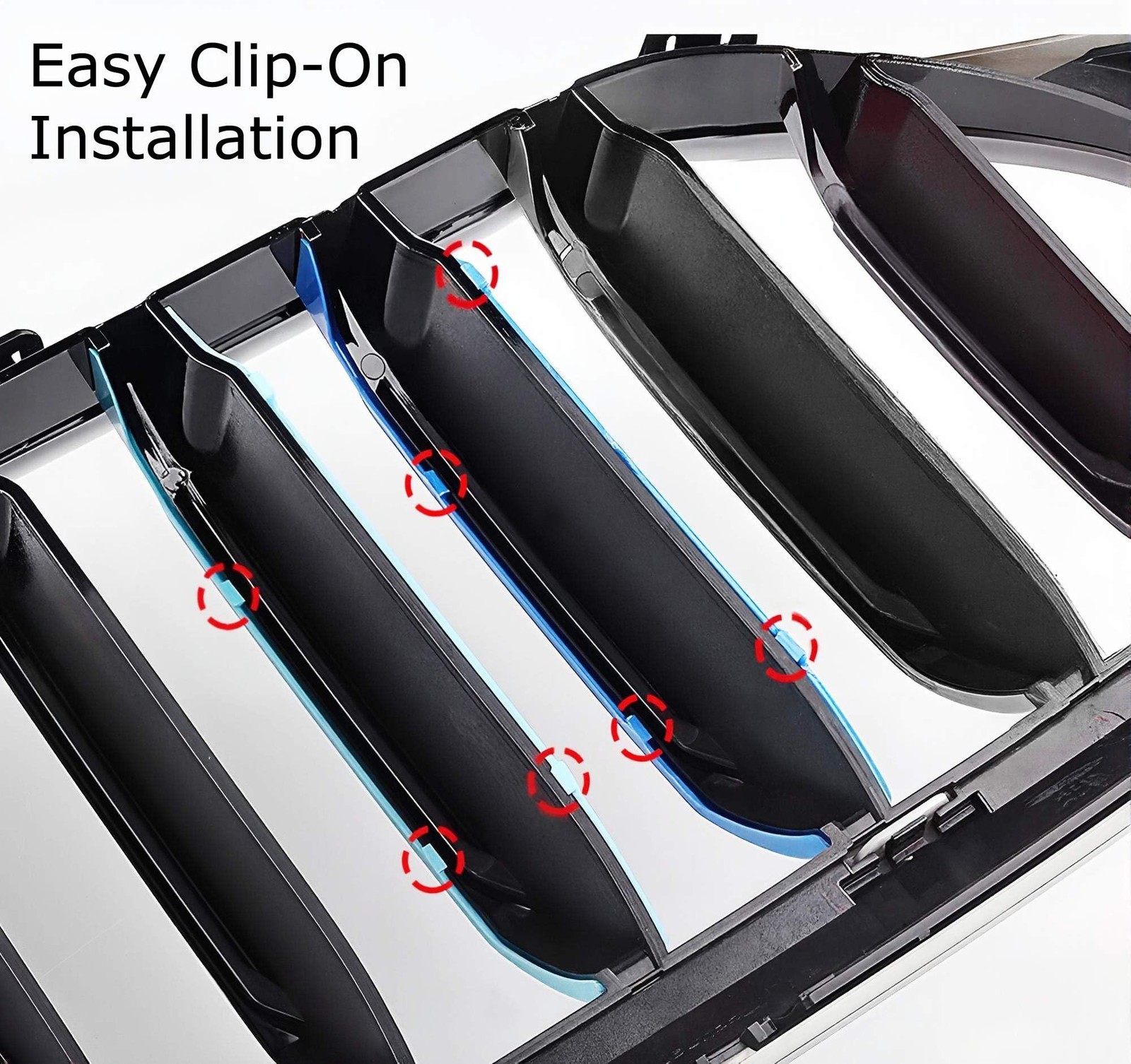 ///M-Color Grille Insert Trims For 08-13 BMW 1 Series w/ 12 Standard Grill Beams