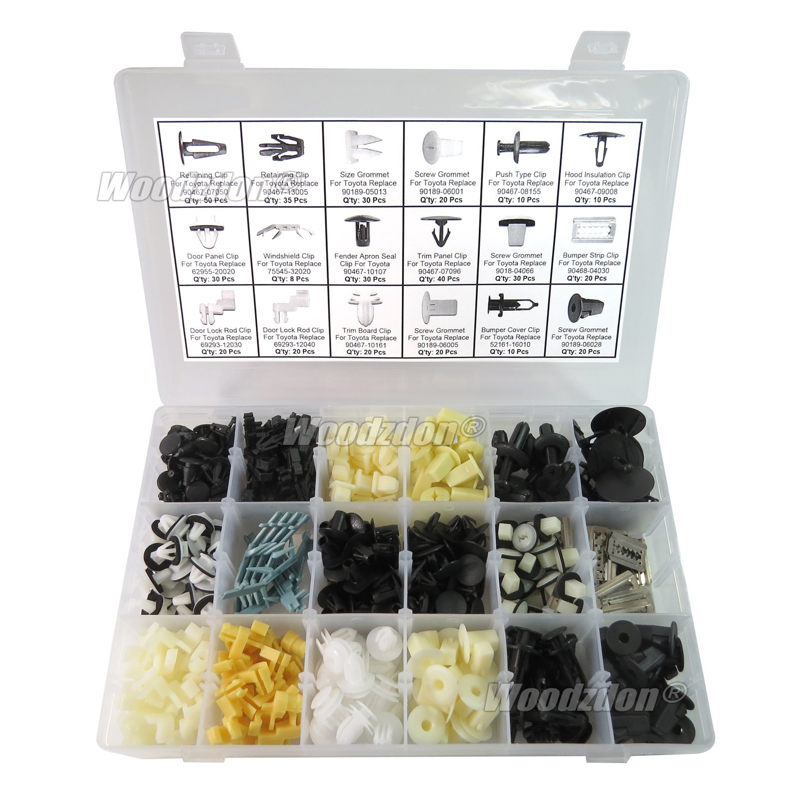 423 Clips Hood Grill Bumper Fender Door Lock Rod Retainer Assortment For Toyota