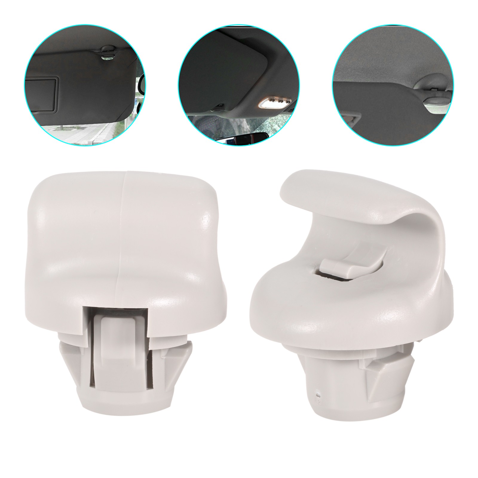2x Car Sun Visor Support Clip Sunvisor Hook Bracket Replace for Nissan Dualis