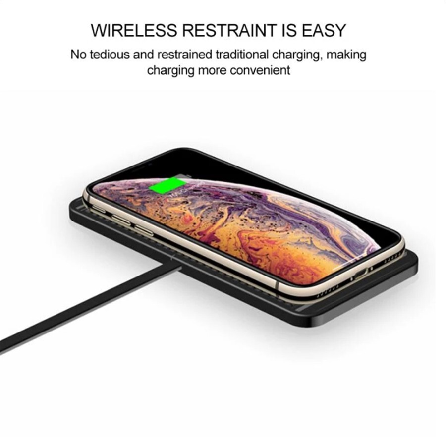 Car Wireless Phone Charger Pad Fast Charge Mat Dock 10W For Apple iPhone Samsung