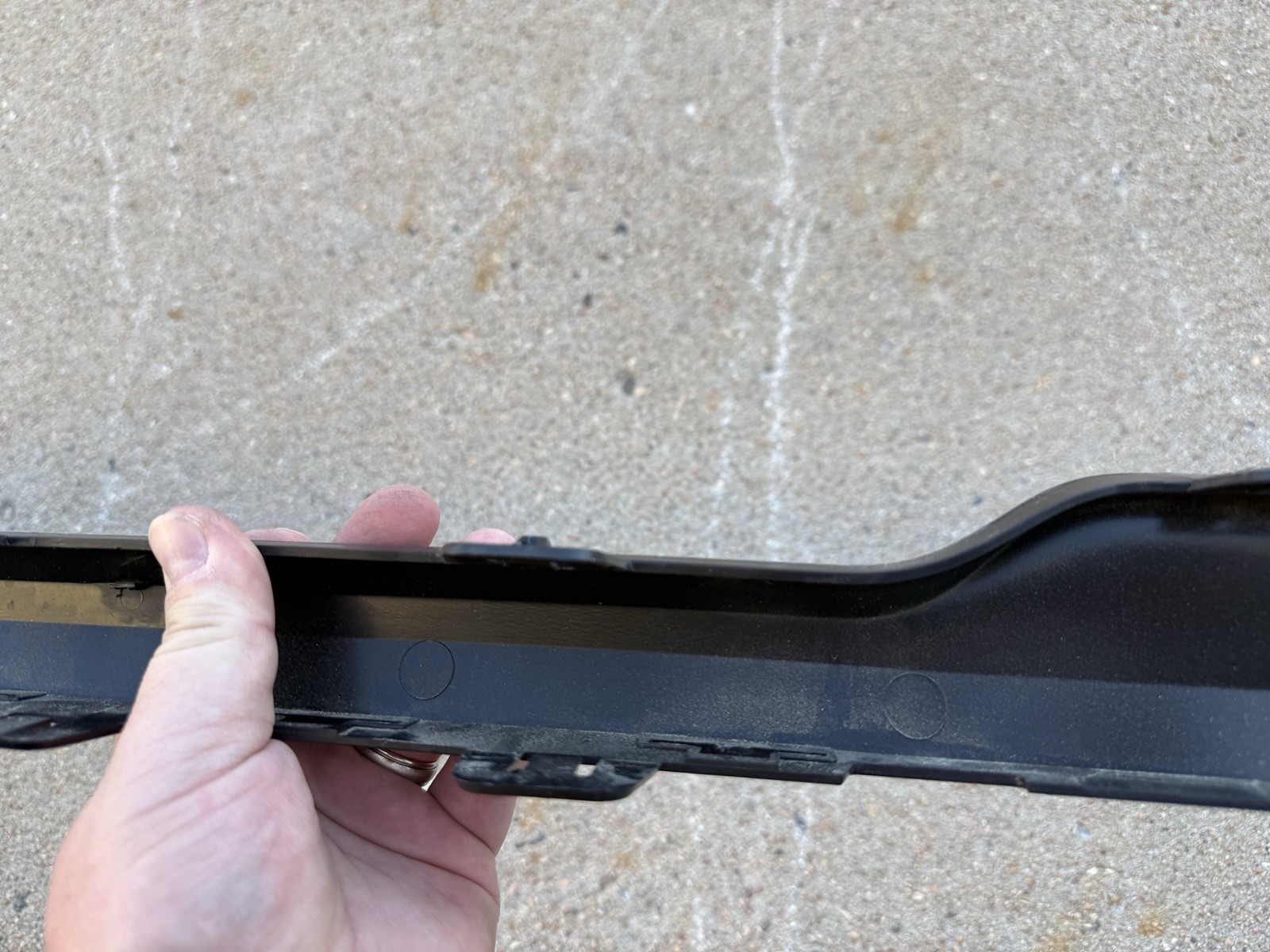 2022-2025 Rivian R1S Rear Bumper Center Moulding Gunmetal Finish Strip Trim OEM