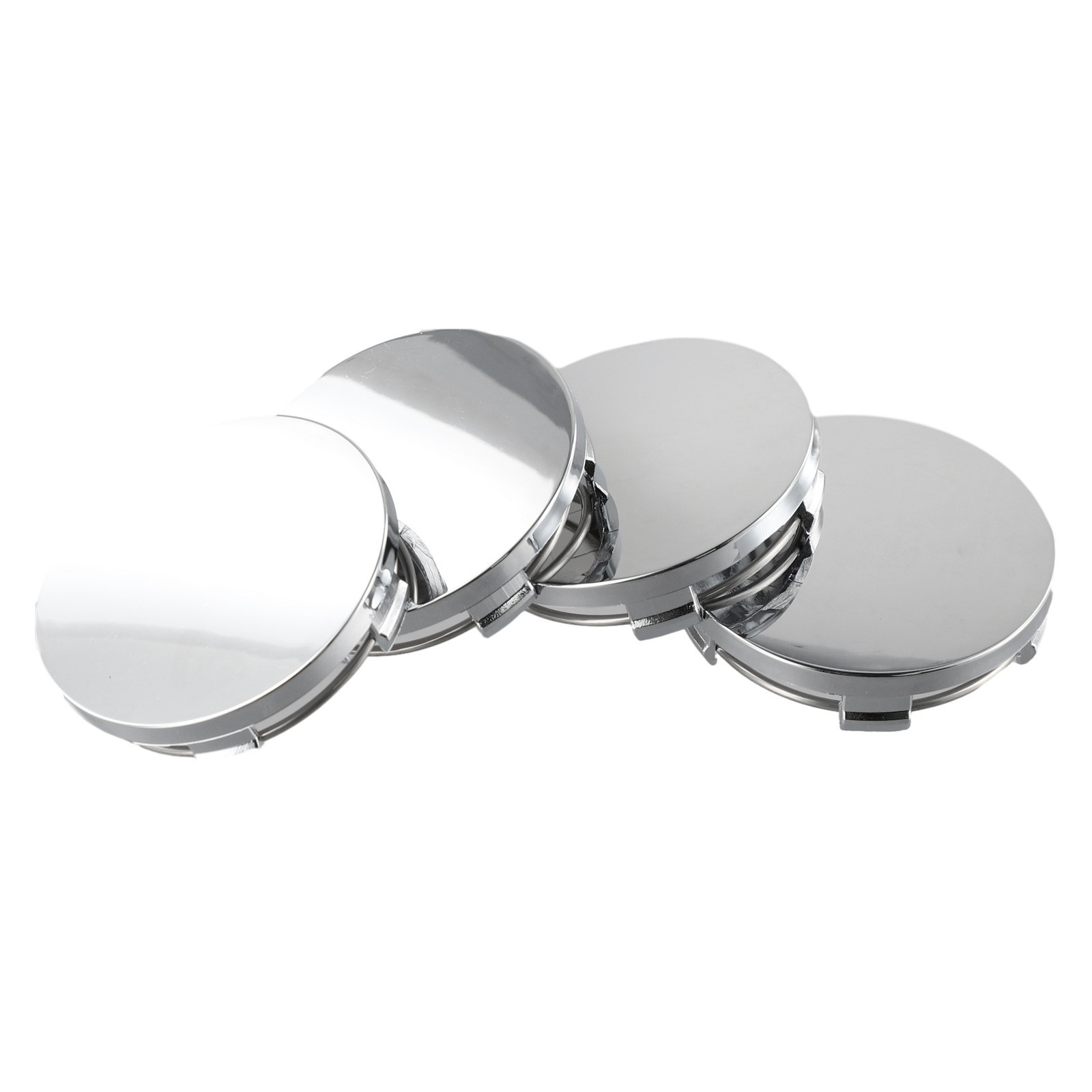 High Quality Material 4pcs Black and Silver Car Hub Center Covers (60mm)