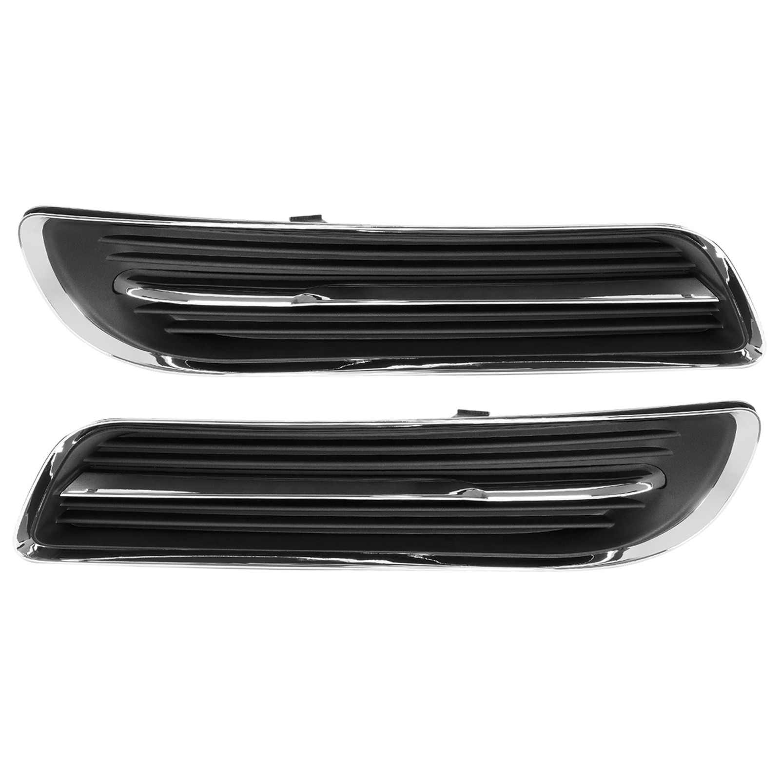 Front Pair Black Fog Light Cover Bezel Trim For Chrysler 300 2011 2012 2013 2014