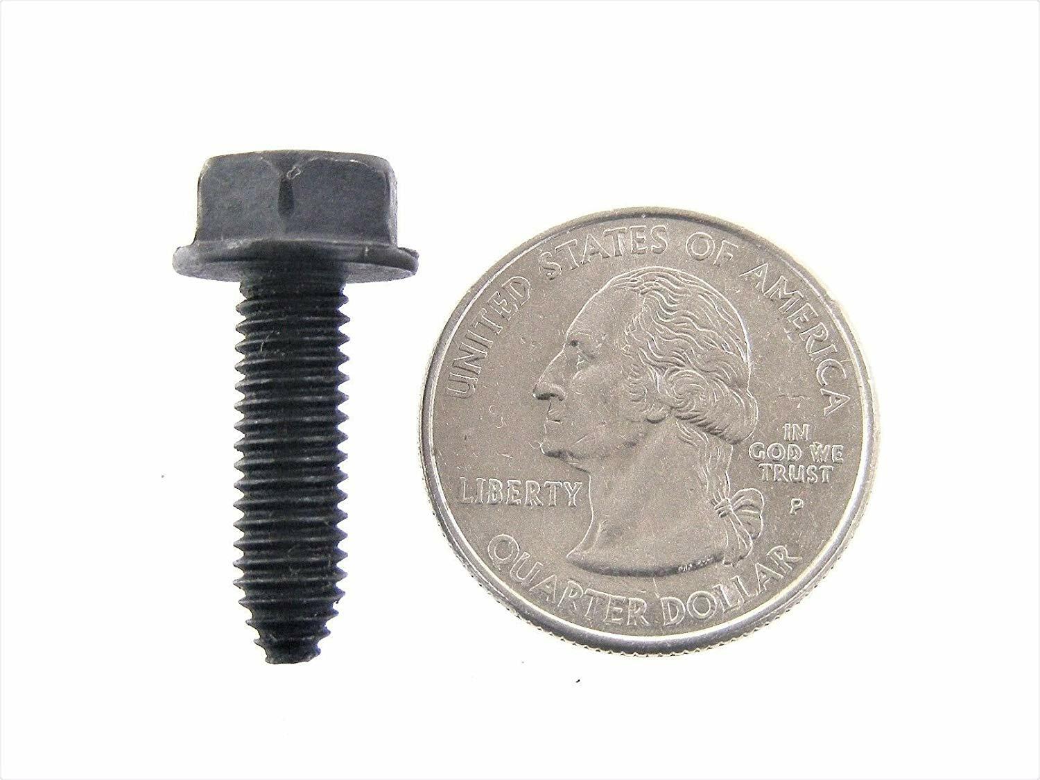 Metric Body Bolts M6-1.0 x 20mm Long 10mm Hex 13mm Flange (Qty-20) #1897-20CC