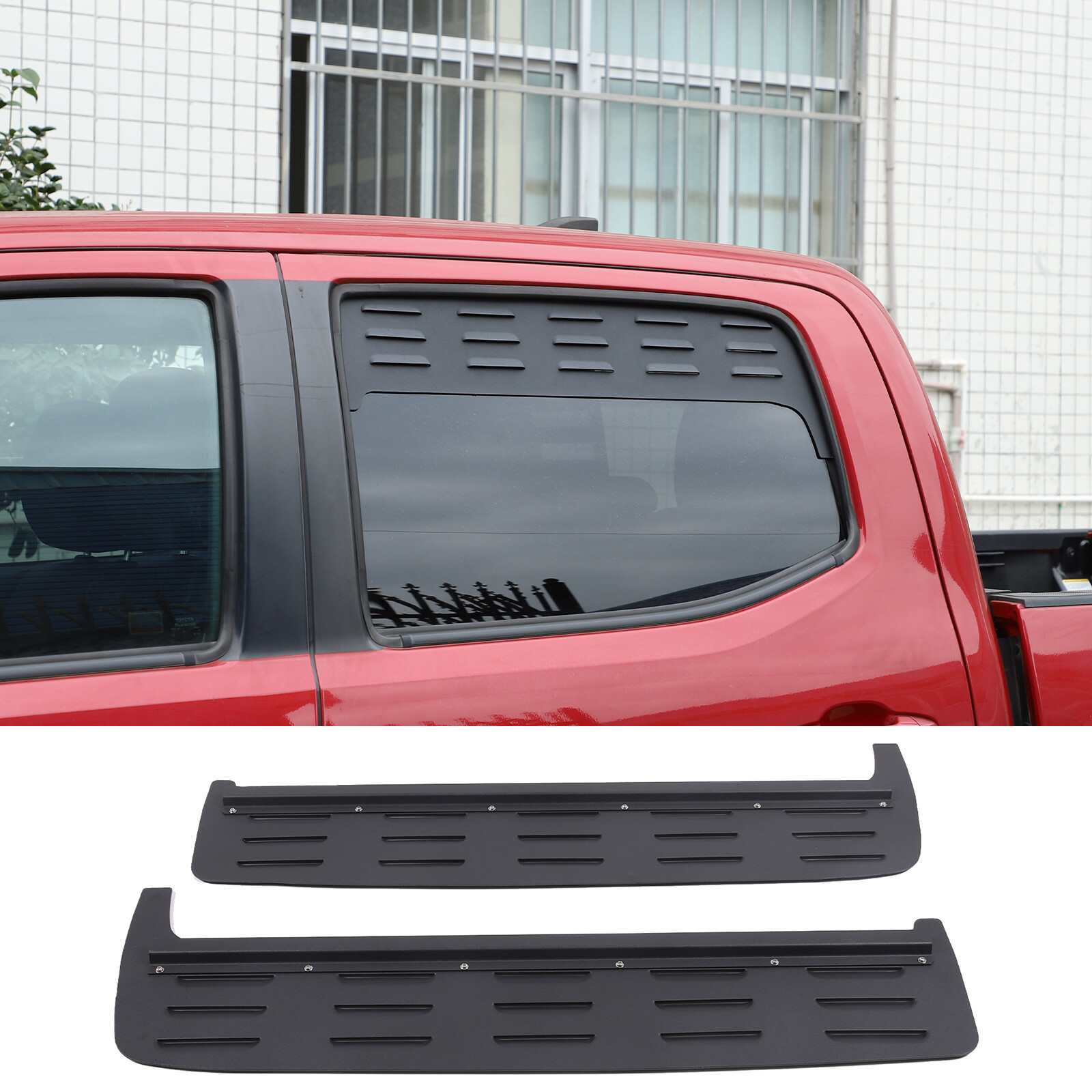 Black Aluminium Alloy Door Window Air Vents Screens For Toyota Tacoma 16-23 US