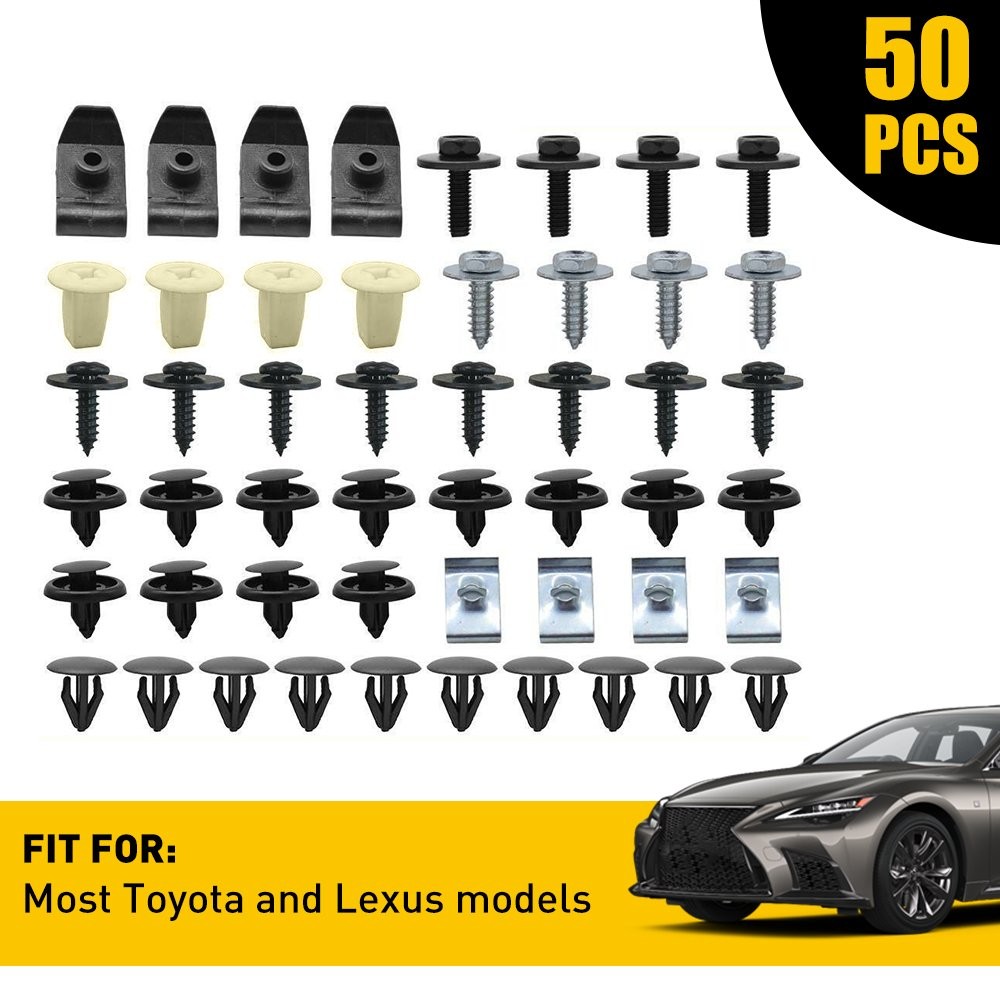 Car Engine Under Cover tray Clips Bottom Shield Guard Screws Kit For Toyota