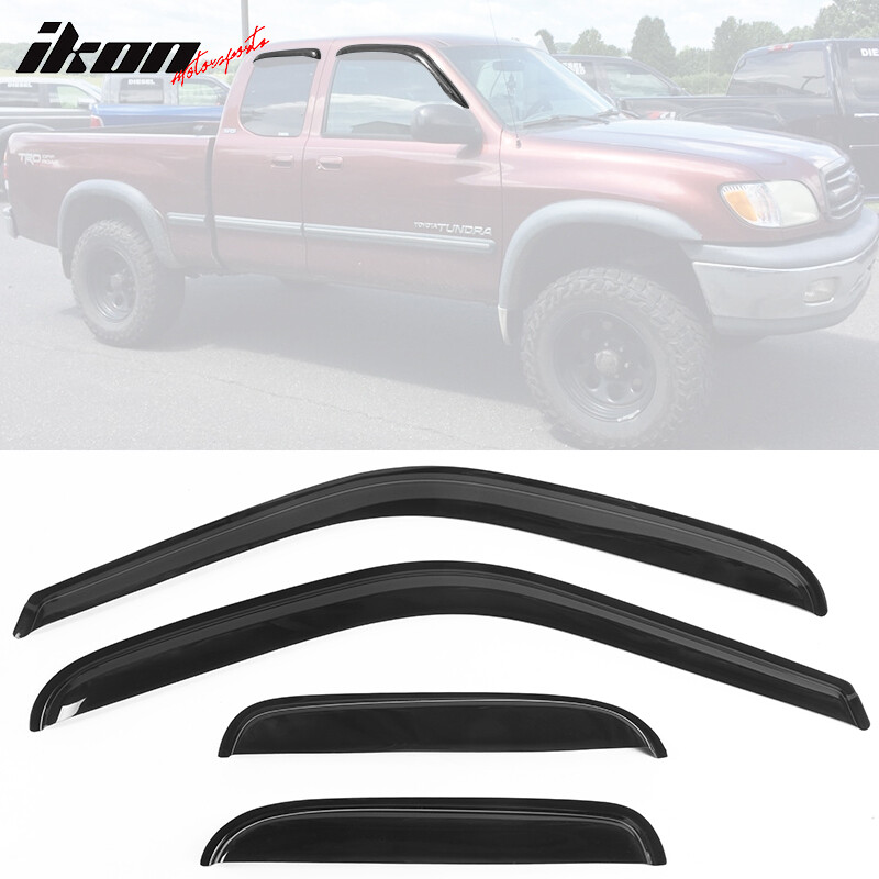 Fits 00-06 Toyota Tundra Extended Cab Acrylic 4PCS Window Visors Vent Rain Guard