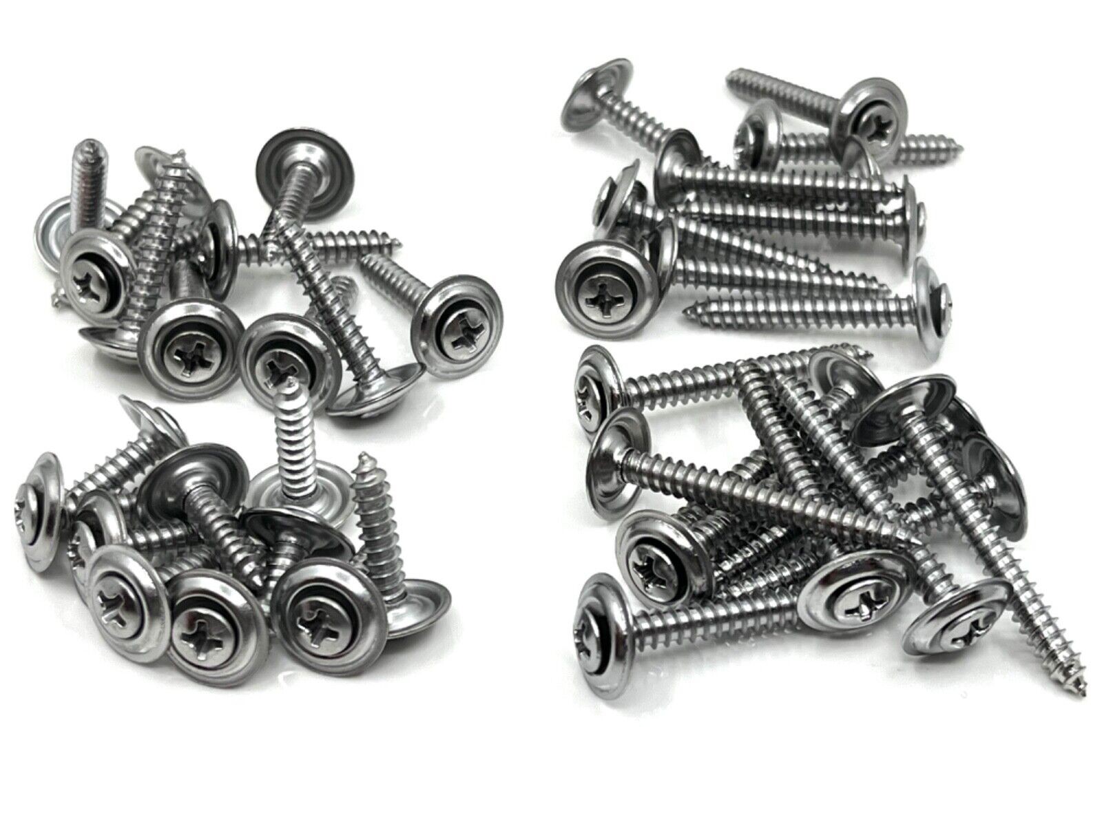 40pcs kick panel interior chrome trim screws finish washers 4 sizes fits Ford sp