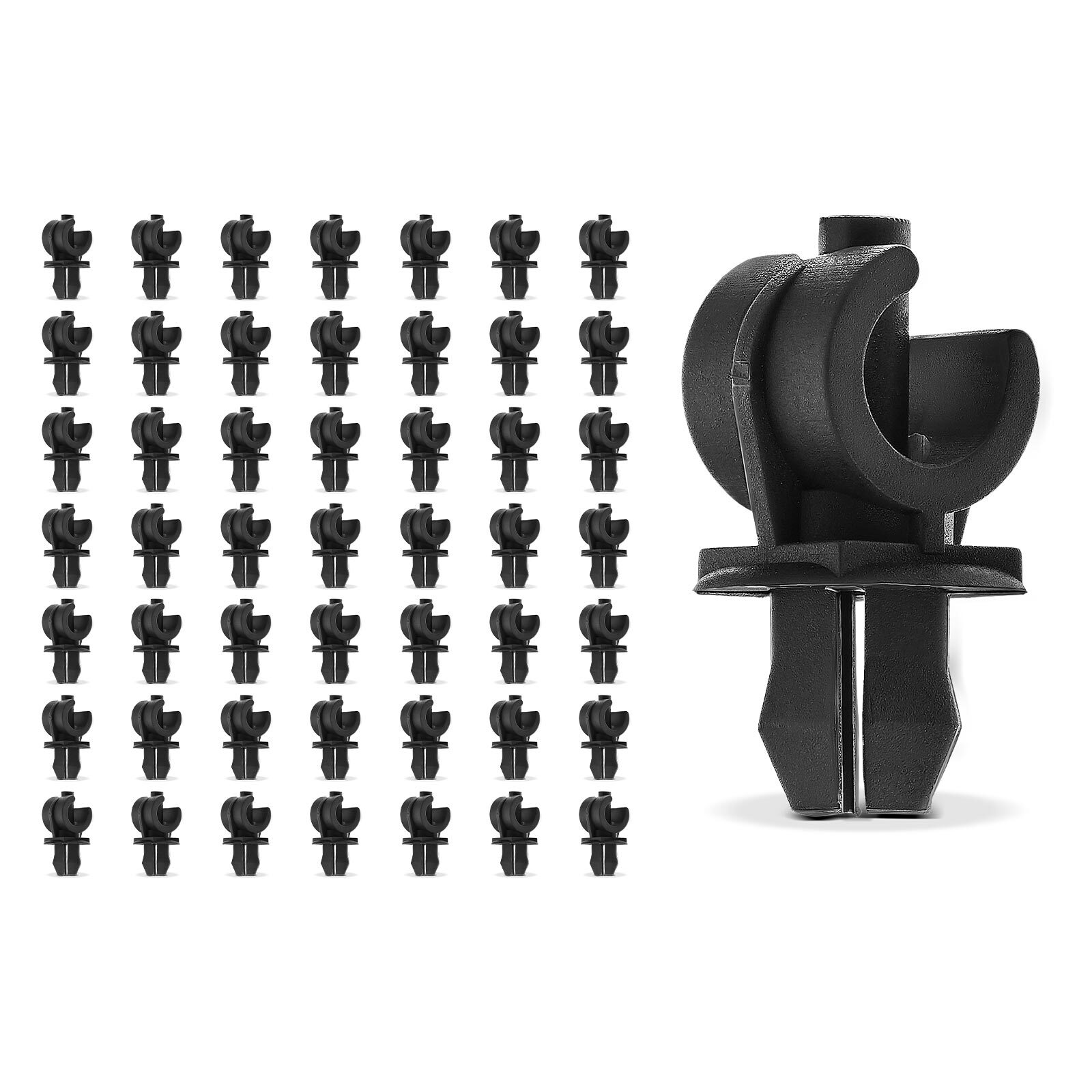 50Pcs Bonnet Stay Holder Retainer Clips for Volkswagen Models 7 mm Square Nylon