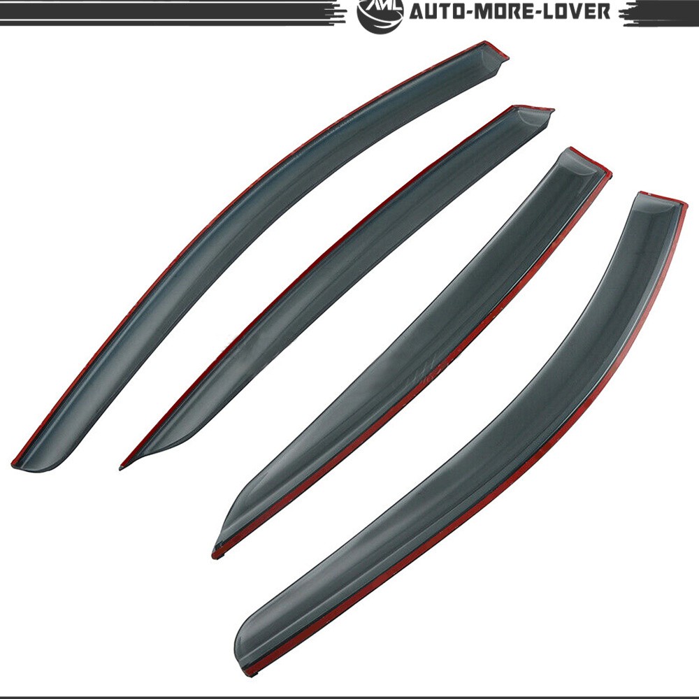 Window Visor Vent Sun Rain Wind Guard Shade Chrome For Acura TL 2009-2014 4PCS