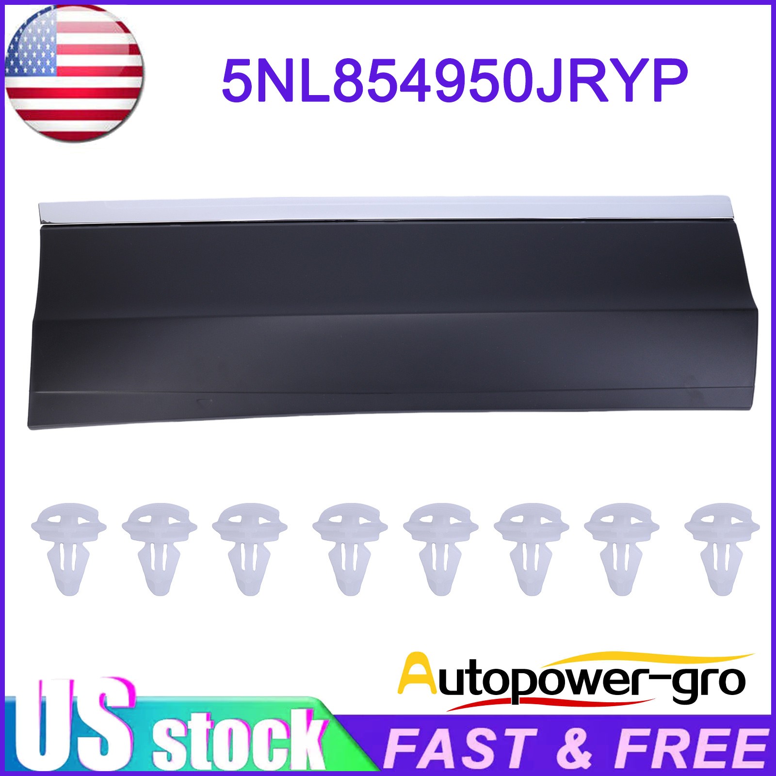 Right Rear Lower Door Trim Fit for Volkswagen Tiguan 2018-2021 5NL854950JRYP