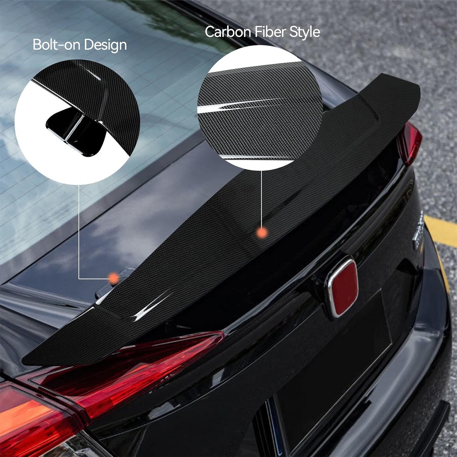 For Audi A3/4/5/6 S5 RS5 8T TT Carbon 46″ Rear Trunk GT-Style Spoiler Tail Wing