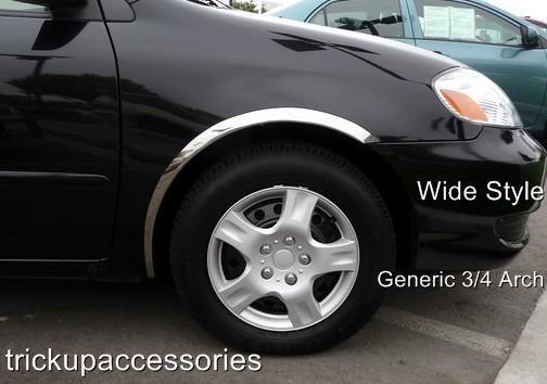 FENDER TRIM FOR INFINITI Q45 94-96 Mirror Polished Stainless Steel SET/4