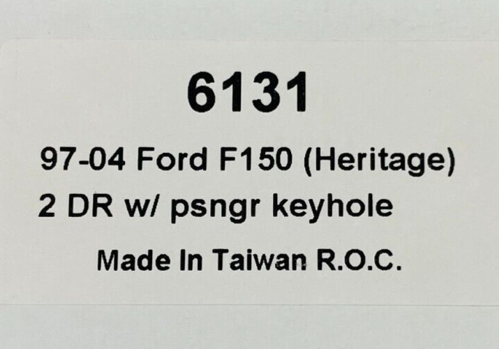 1997-2004 Chrome Door Handle Cover 2Dr W/Pass Keyhole No Keypad for Ford F-150