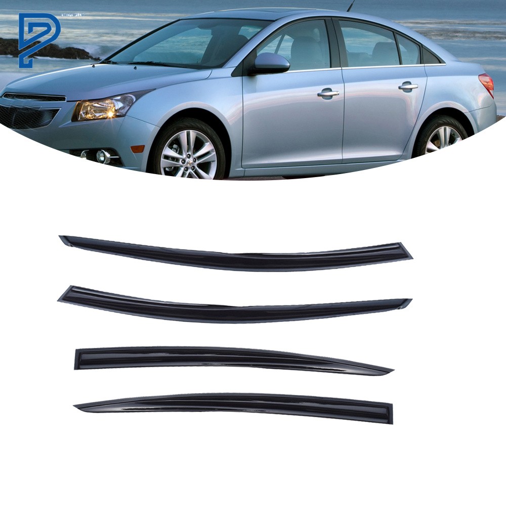 Slim Window Visor For Chevy Cruze 2011-2015 Deflector Smoke Acrylic Guards 4PCS