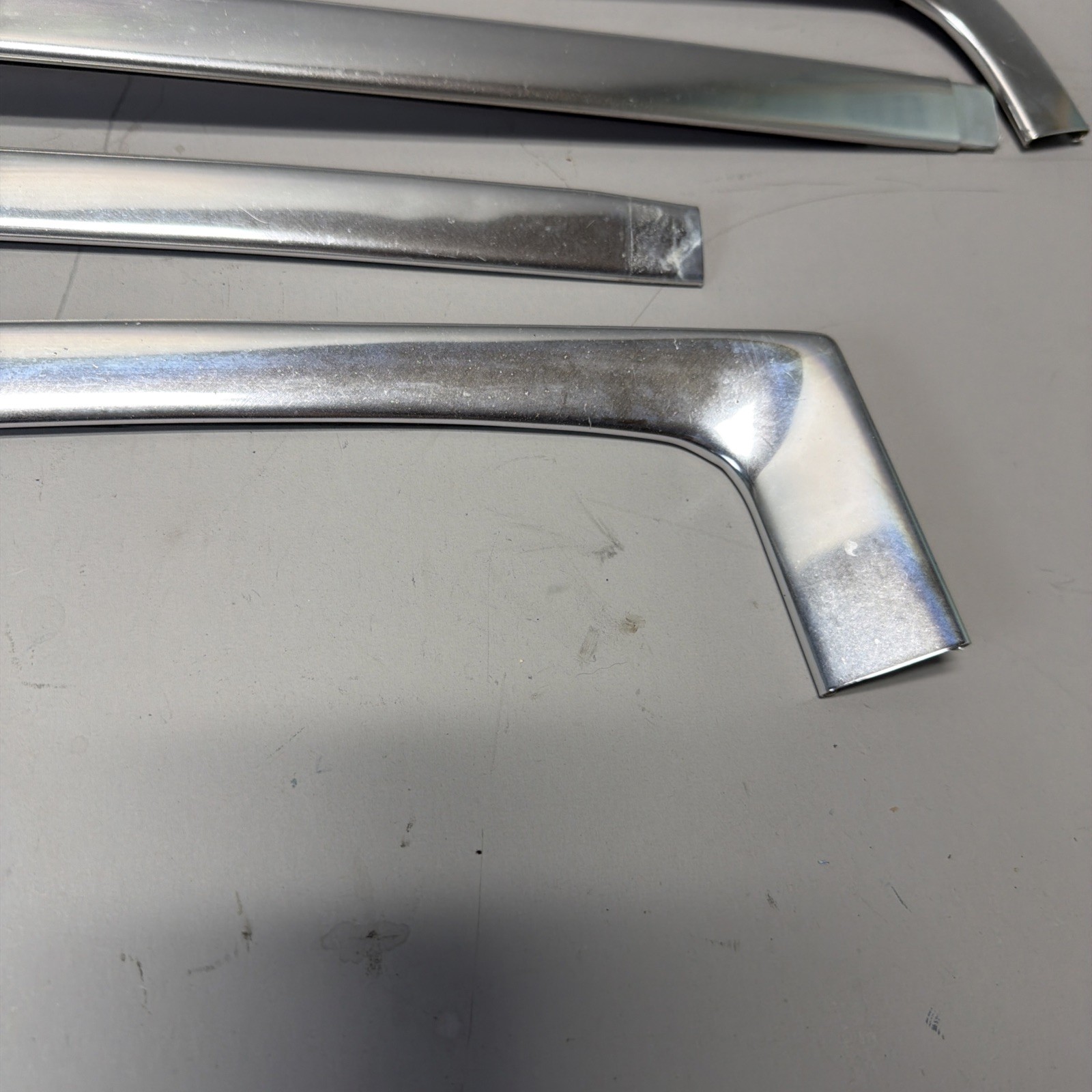 80-96 Ford F150 Bronco Chrome Windshield Trim Outside Molding 4 Piece TOP & SIDE