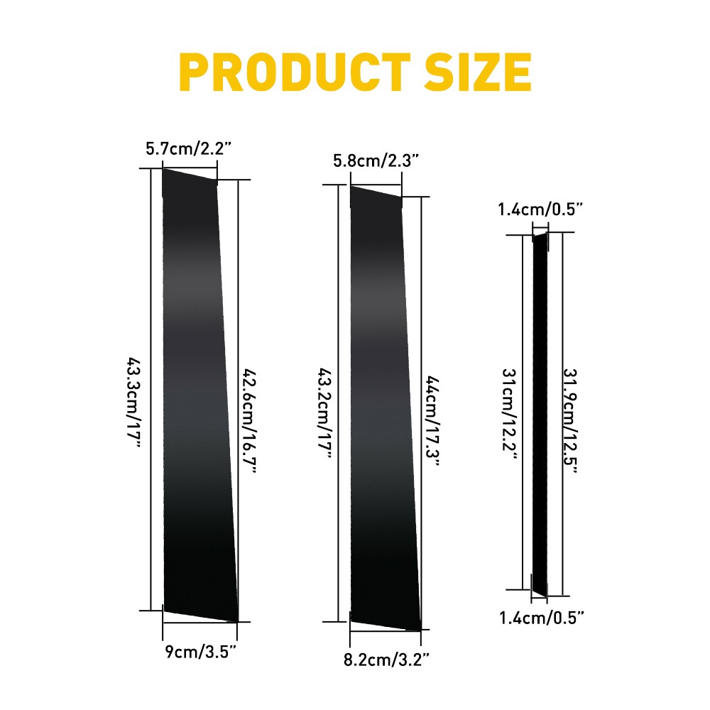 8pcs Glossy Pillar Black Post for 2018-2021 Toyota Camry Door Window Trim Covers