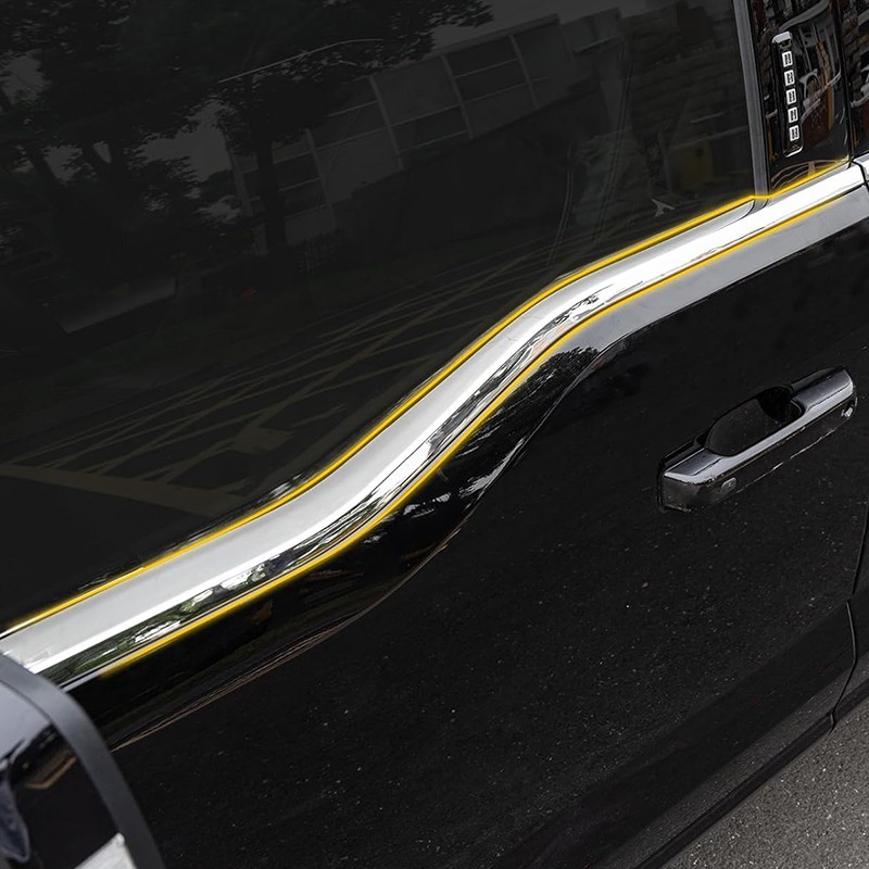 4PCS L+R Chrome Window Molding Bottom Sill Trim Strip For Ford F150 2015-2020