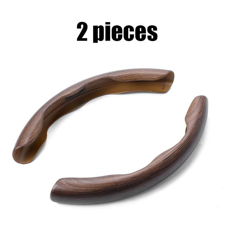 2Pcs Wood Grain Universal Car Steering Wheel Booster Cover Non-Slip Accessories