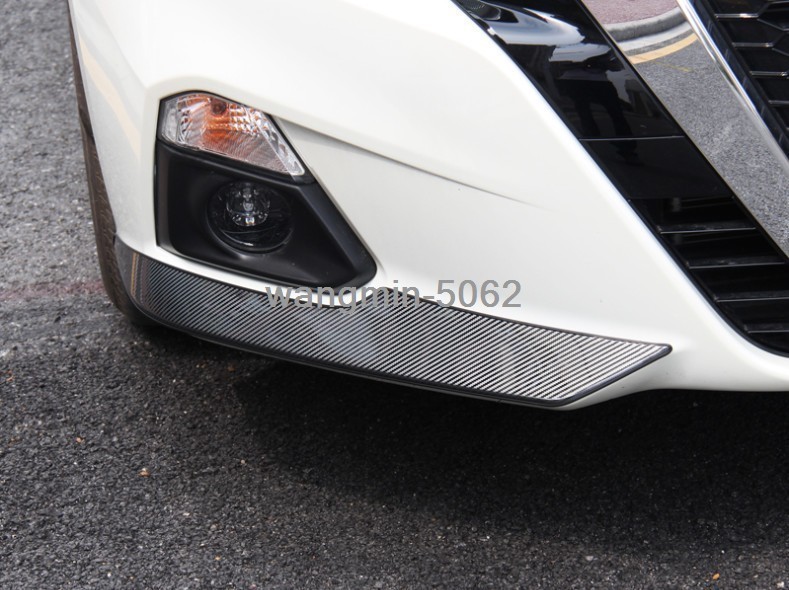 FOR Nissan Altima 2019 carbon fiber Front Bumper Bottom Protector Cover Trim