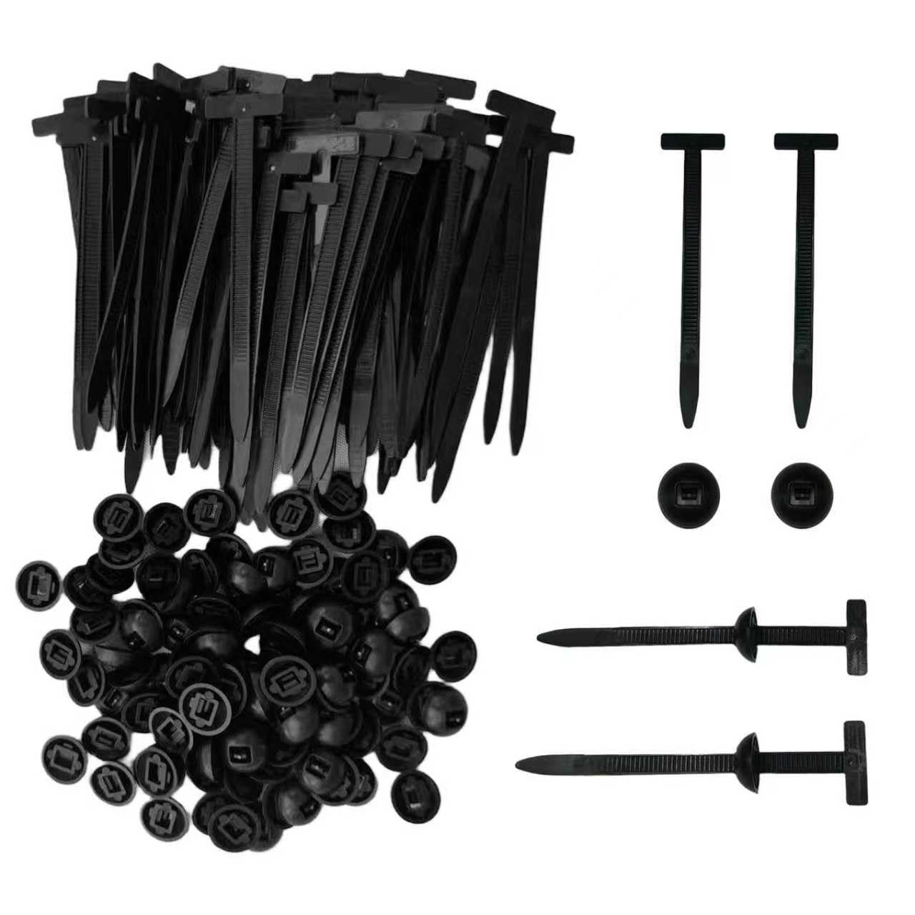 100Pcs Automotive Nylon Cable Tie Fastener Kit – Universal Car Zip Tie Buckle