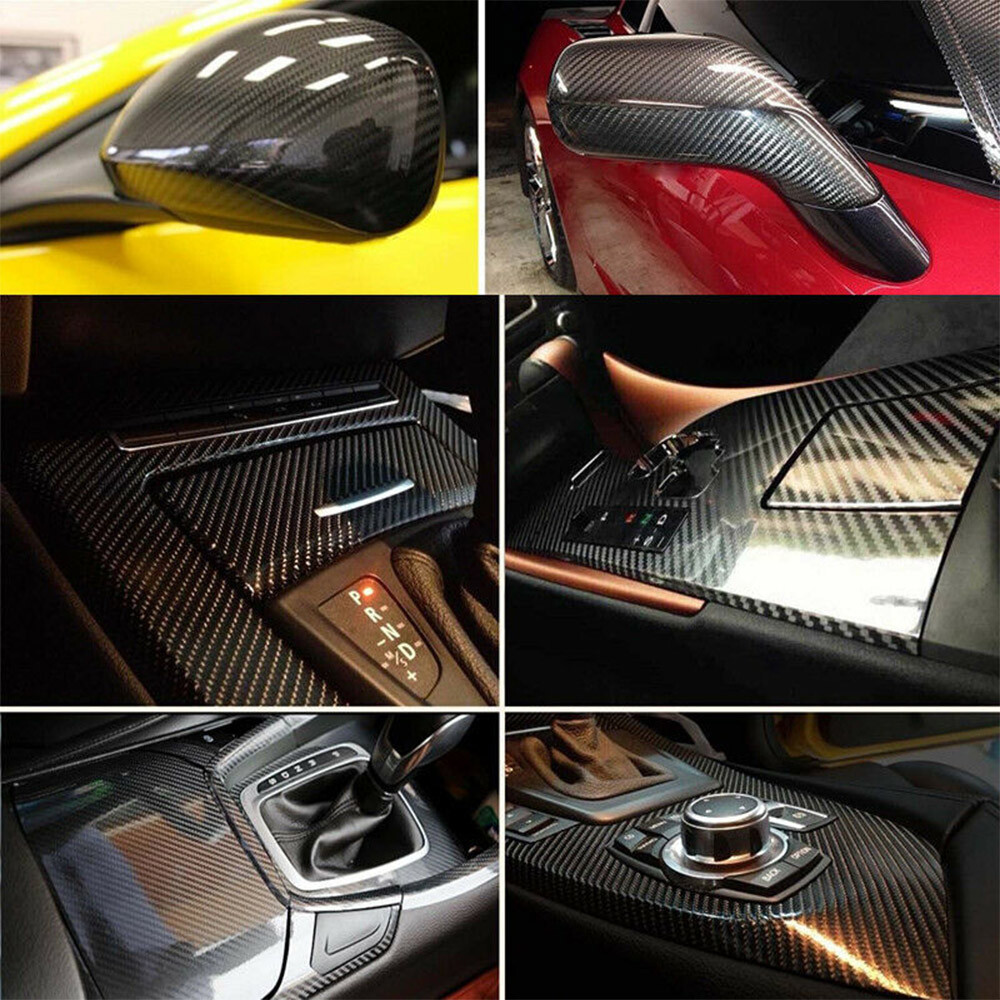 Gloss black Vinyl Film Metallic Wrap Sticker Decal Bubble Free Air Release