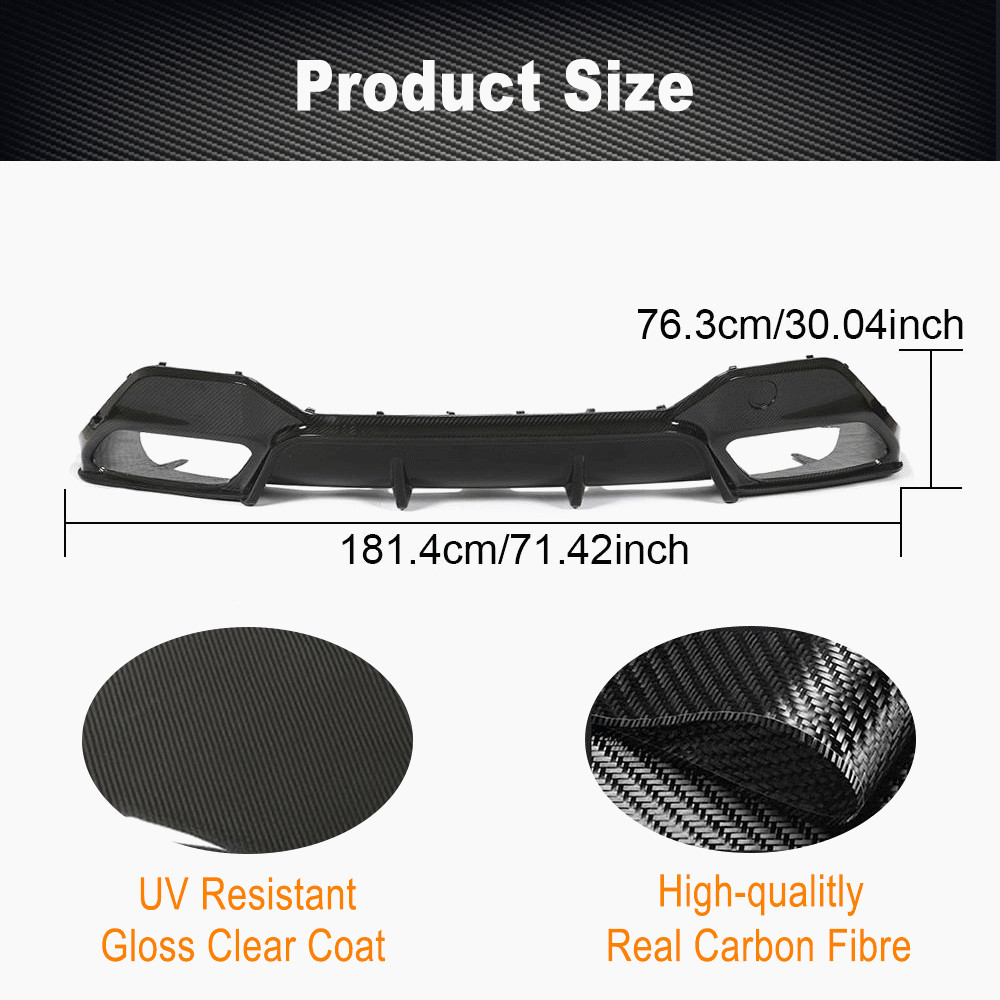 Fit for BMW 8 Series G16 840i M850i M-Sport DRY Carbon Rear Bumper Diffuser Lip
