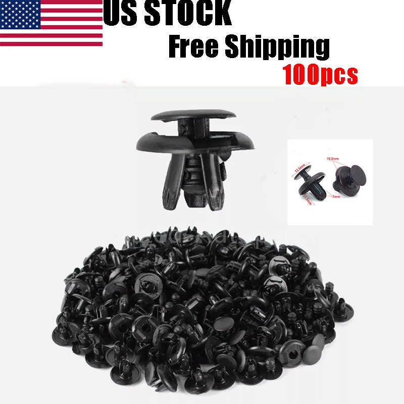100 Pcs Engine Under Cover Push Type Retainer Clips For Toyota Lexus 90467-07201
