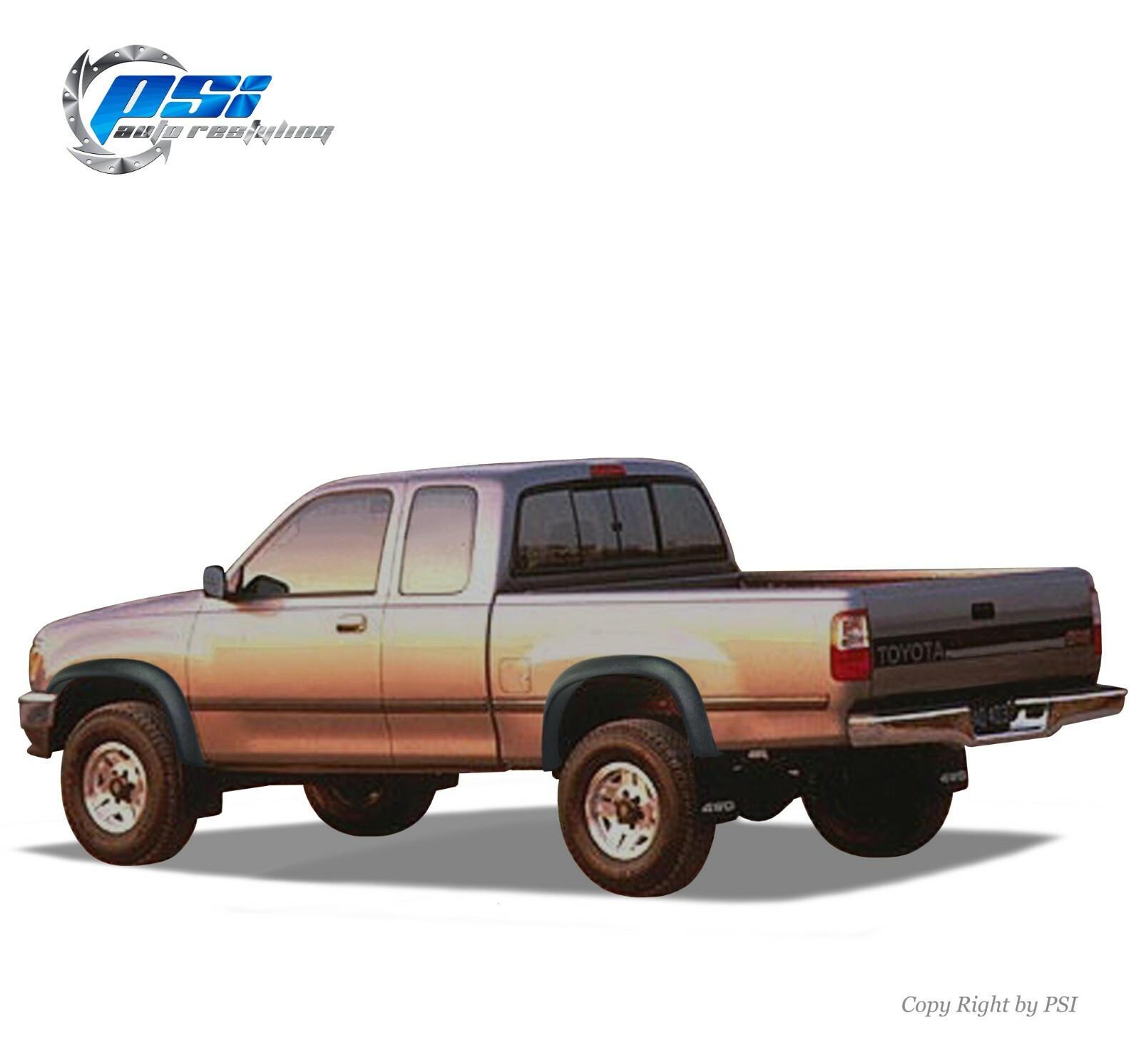 Extension Style Fender Flares Fits Toyota T100 8’1″ Fleetside 93-98 Textured