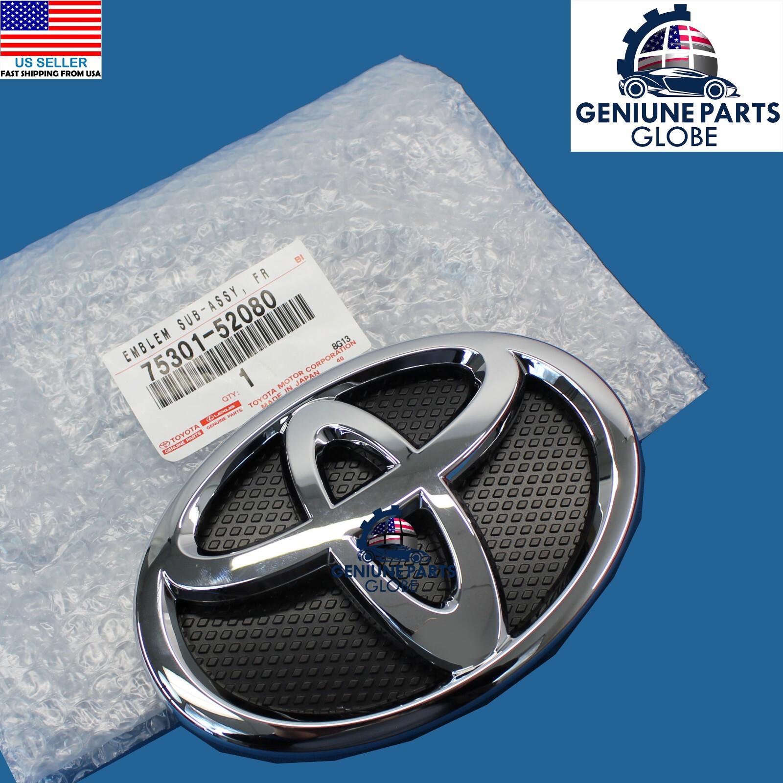 BRAND NEW TOYOTA OEM 07-14 YARIS SEDAN GENUINE FRONT GRILLE EMBLEM 75301-52080