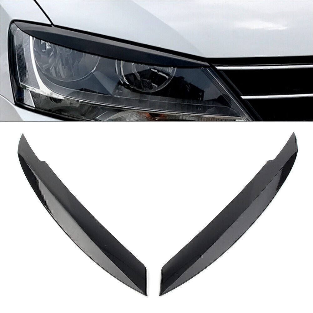 Headlight Lamp Eyelid Eyebrow Trim Cover Fit VW Jetta MK6 Sagitar NCS 2010-2018