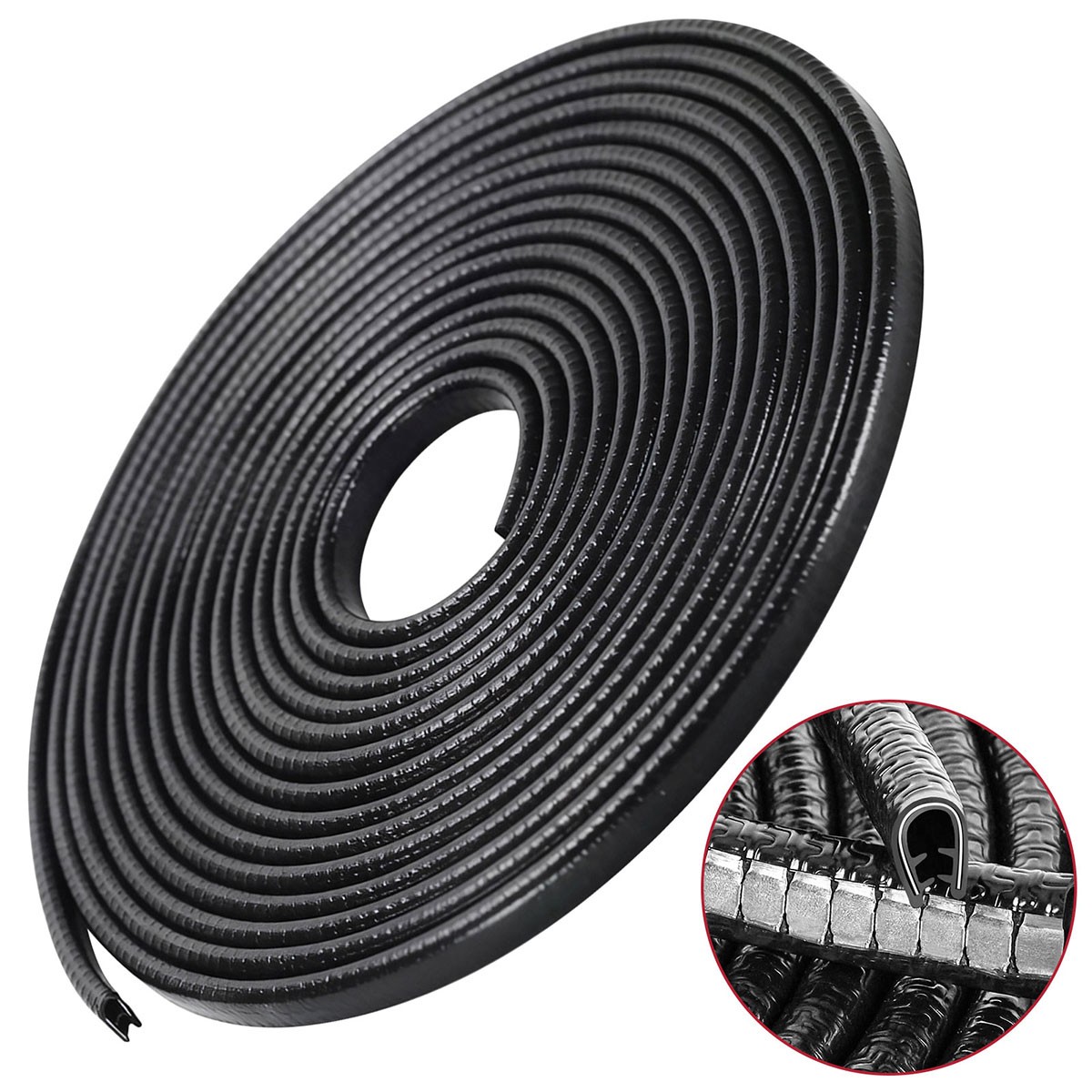 32ft U Shape Car Door Edge Guard Molding Trim Rubber Edge Strip Seal Protector
