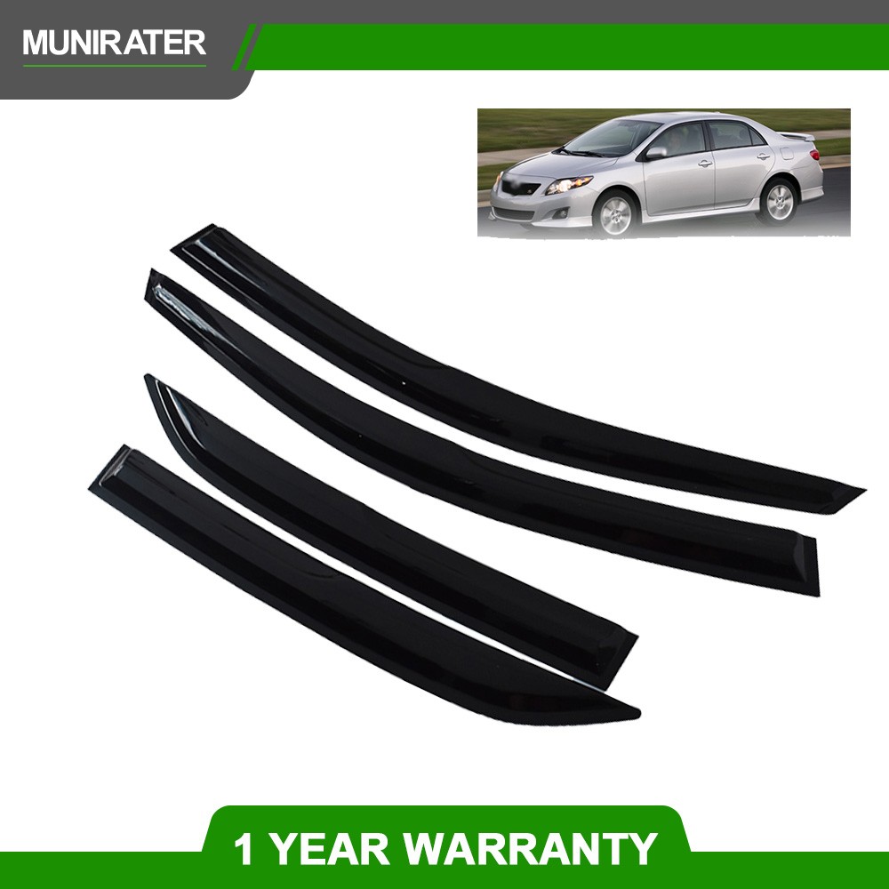 For Toyota Corolla 2009-2013 Window Vent Visor Rain Guard Deflector 4pcs Acrylic