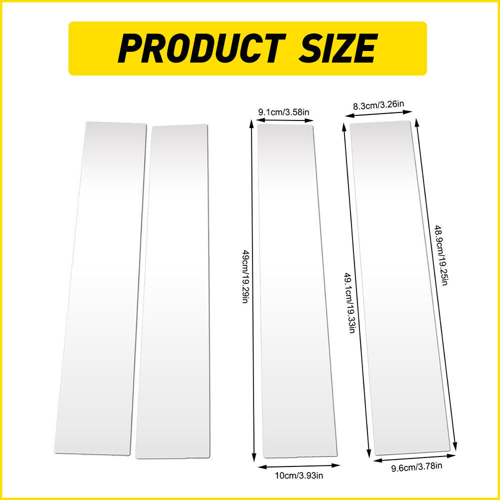Chrome Pillar Post Door Window Trim For Ford F150 F-150 Super Cab Crew 2004-2014