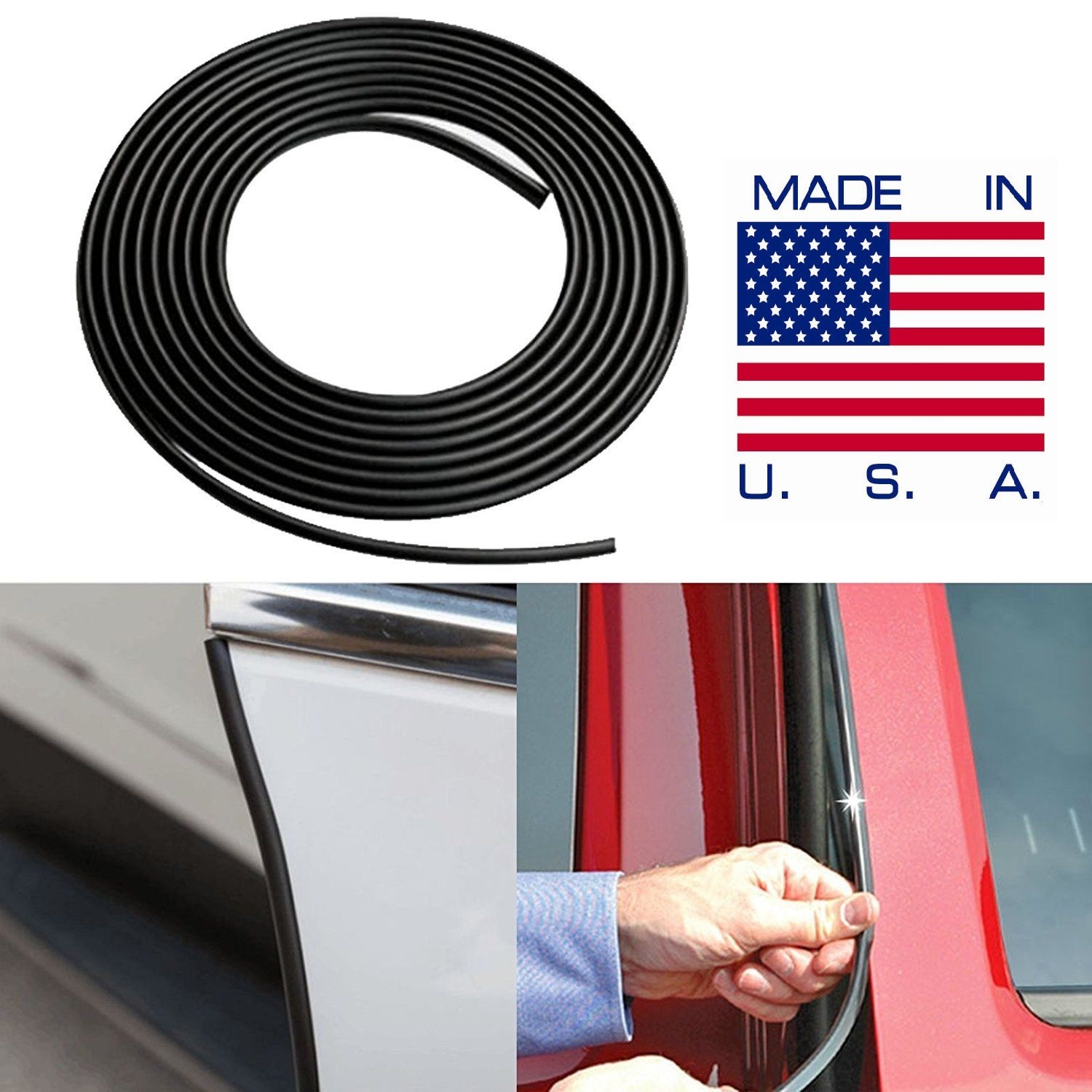 BLACK Door Edge Guard Trim Molding Car SUV Truck – Made in the USA FAST SHIPPING