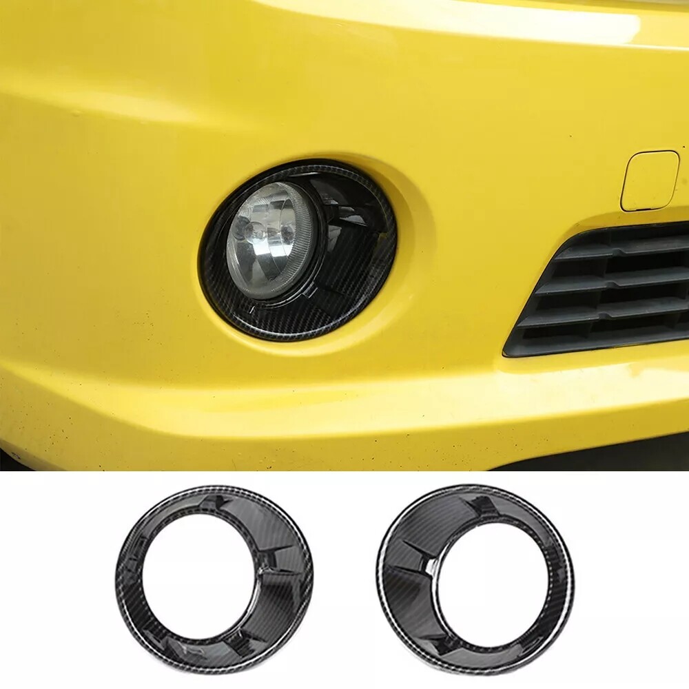 2pcs ABS Car Front Fog Light Lamp Ring Cover Trim For Chevrolet Camaro 2010-2015