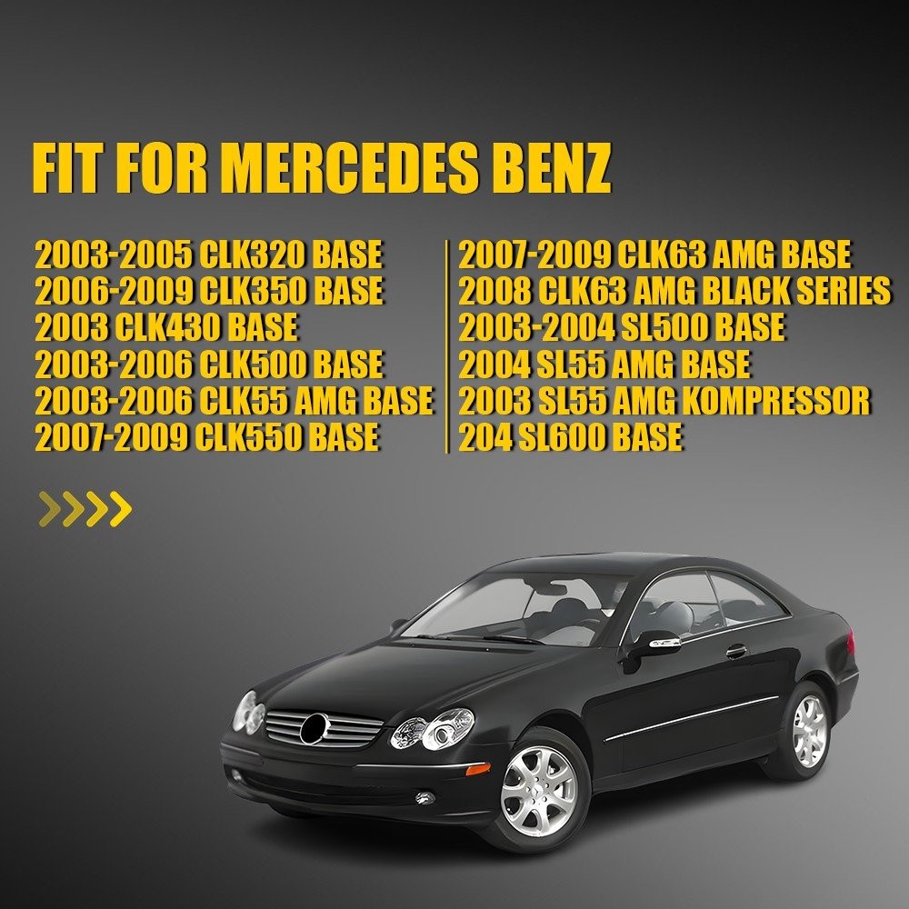 Mirror Glass Side Driver Left For 2003-06 Mercedes Benz CLK500 Base Replacement