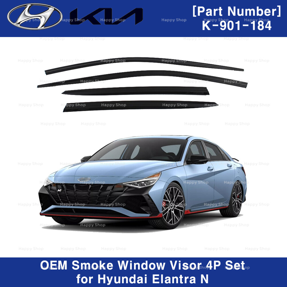 Safe Smoke Window Visor Sun Rain Vent Guard 4P Set for Hyundai Elantra N 2023+