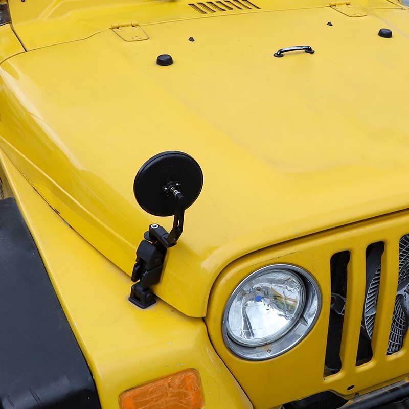 2pcs Hood Latches Lock Catch Rearview Mirrors For Jeep Wrangler TJ/JK 1997-2018