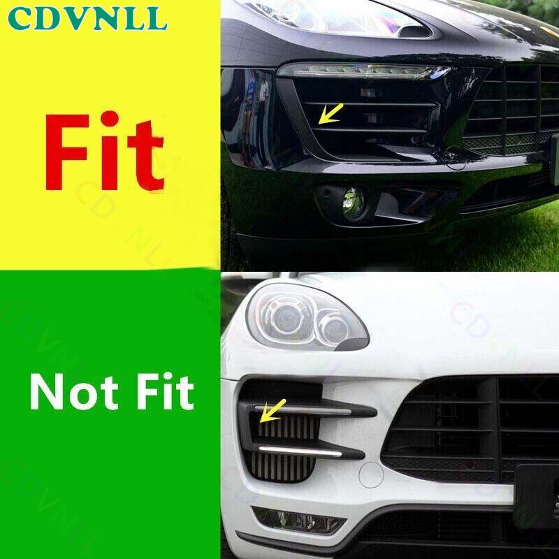 For Porsche Macan 2014-2018 Right Front Bumper Fog Light Vent Grille Cover Trim