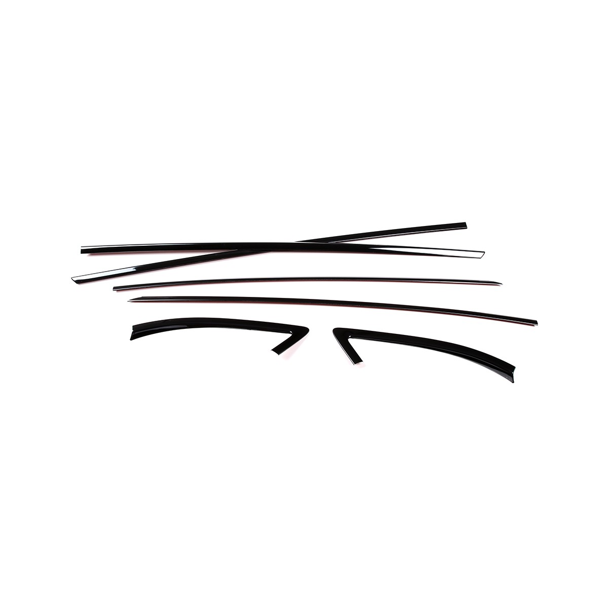 For Toyota Supra A90 19-26 Steel Glossy Black Car Window Trim Strip Cover 6pc US