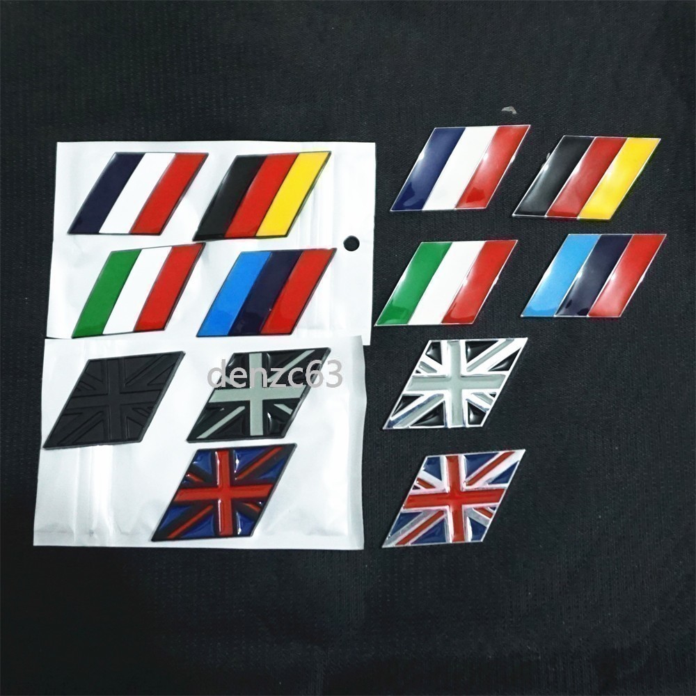 2x Chrome France Flag Silver Metal Sticker Decal Badge Emblem Sports Door Hybrid