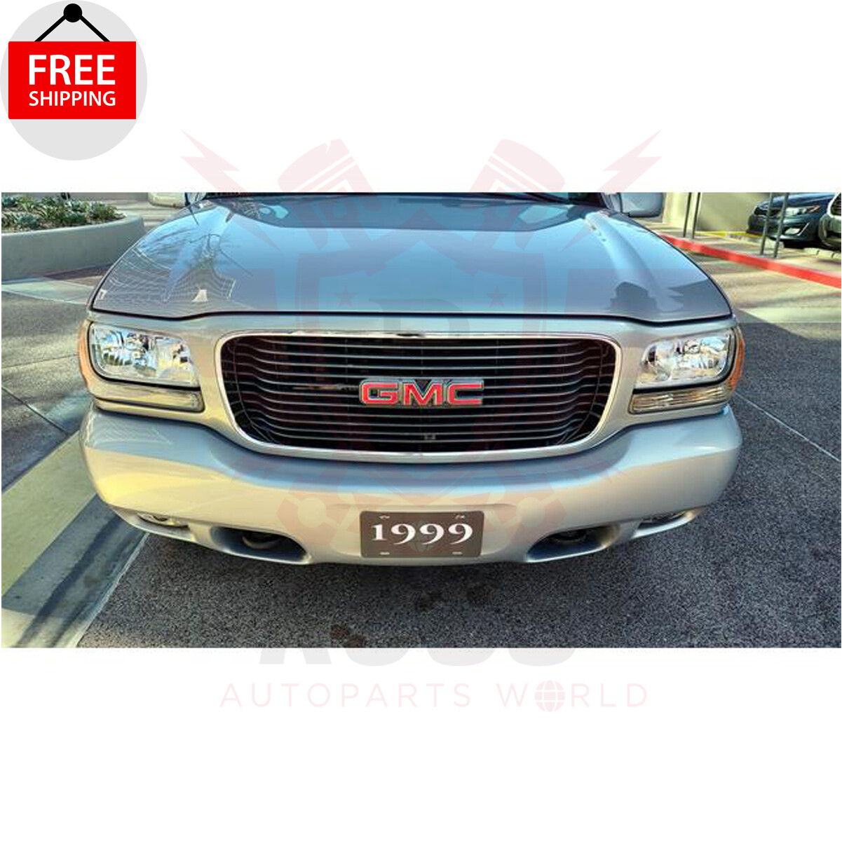 New Front Grille Chrome Shell Black Insert Fits 1992-2000 GMC Yukon GM1200447