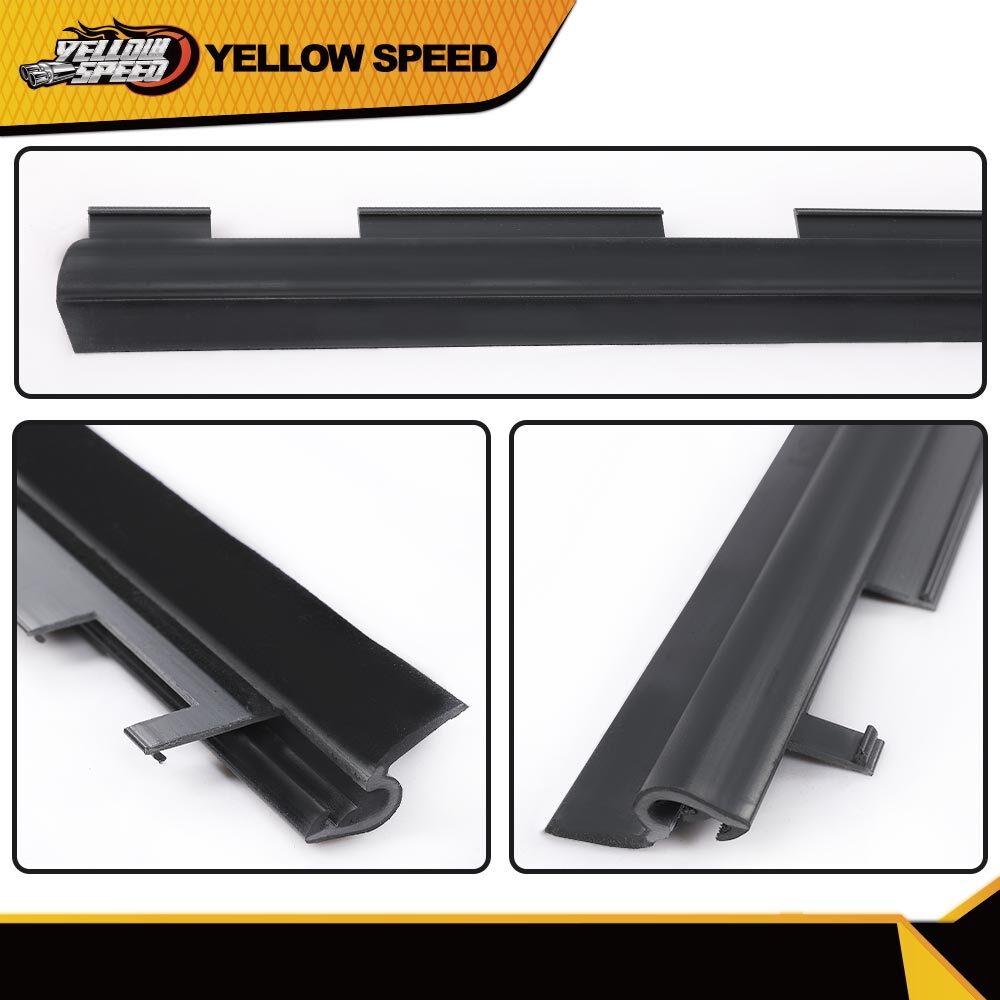 Fit for Chevy Truck Inner & Outer Window Sweep Felt Seal Weatherstrip Kit 4Pc