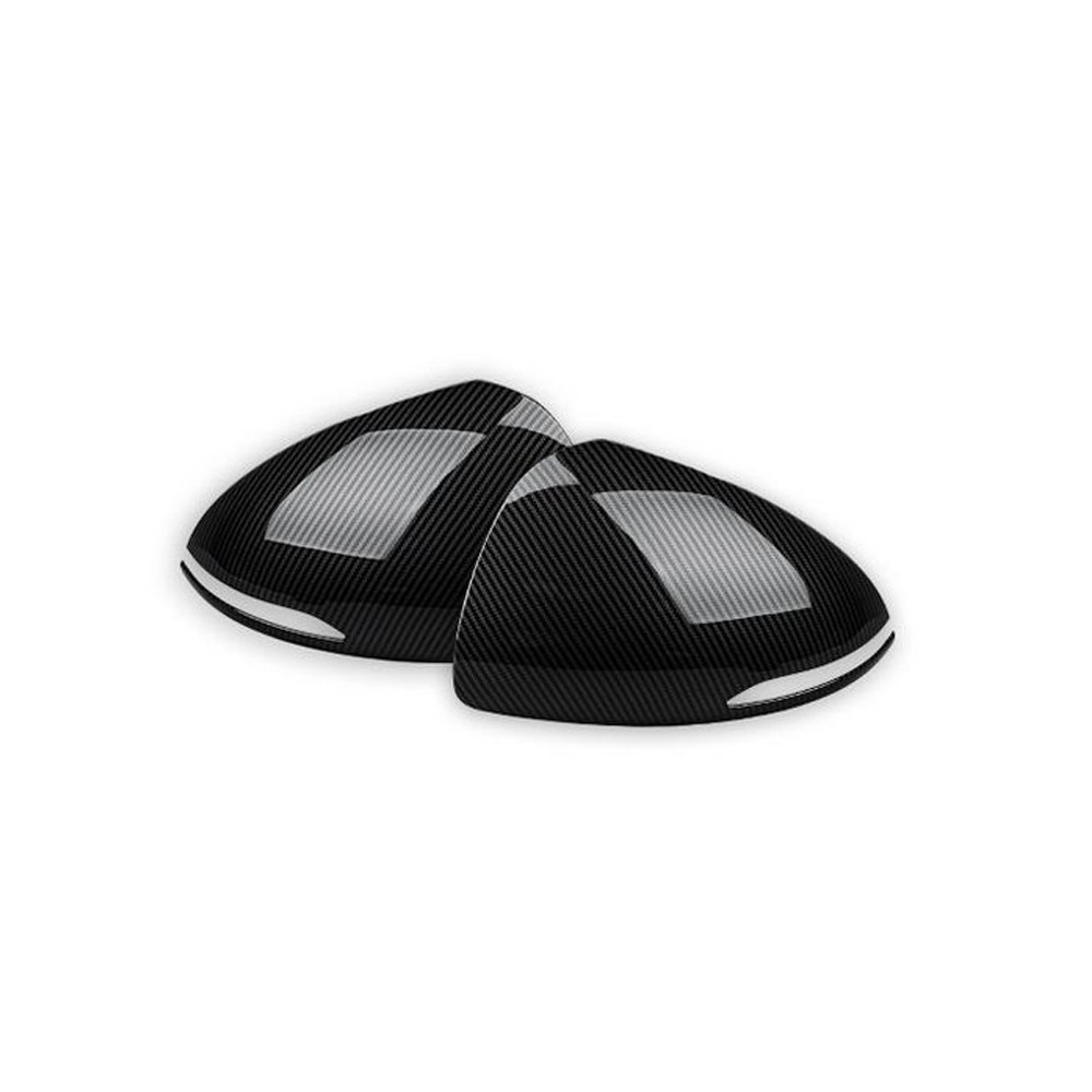 ABS Carbon Fiber Rear View Side Mirror Cover Trim Cap For Hyundai Sonata 2020-23