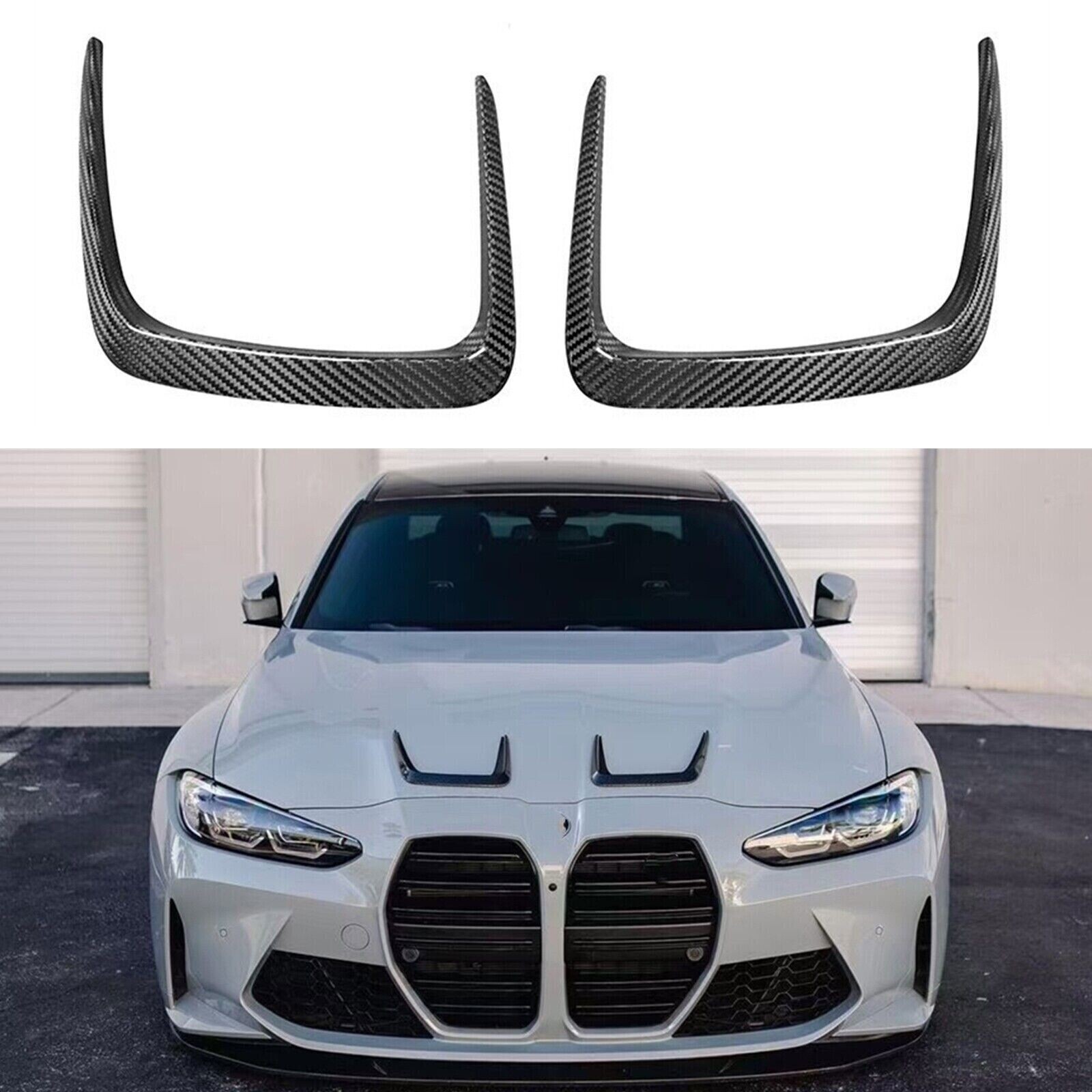 Dry Carbon Front Hood Vent Cover Trim For BMW G80 M3 G22 G82 M4 G83 M4 2021-2023