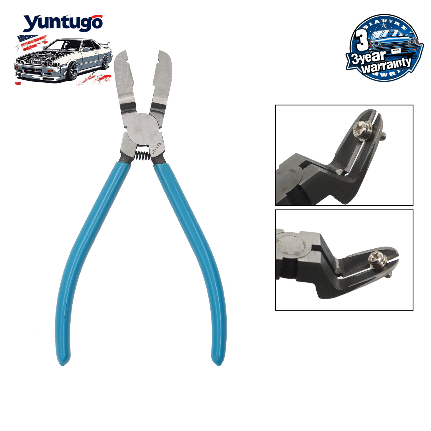 Car Fastener Cutter Clips Panel Puller Plier Tool Push Retainer Pin Rivet Trim
