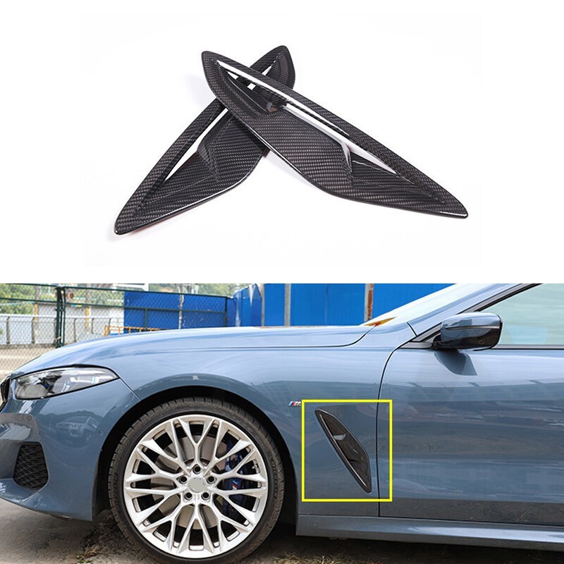 Real Carbon Fiber Front Fender Vent Cover For Bmw 840i M850i G14 G15 G16 19-22