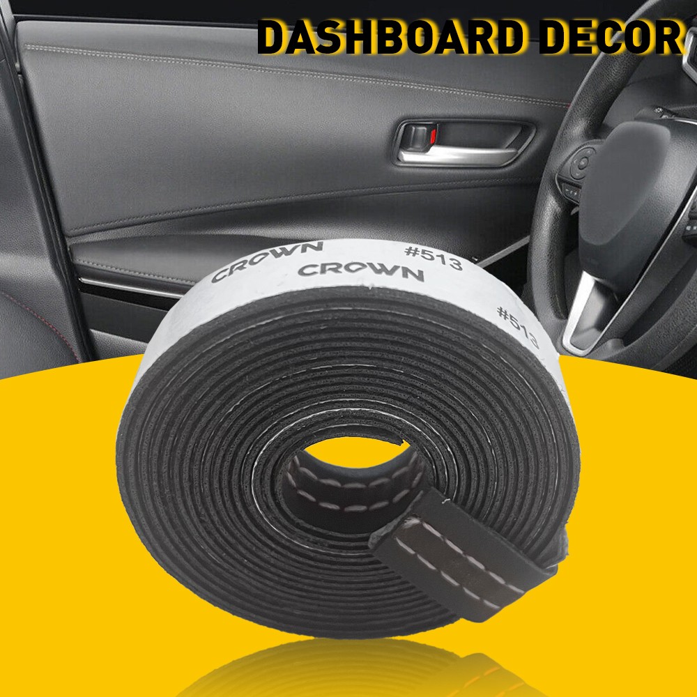 2M Car PU Leather Trim Strips Car Dashboard Decor Line Strip White Accessories
