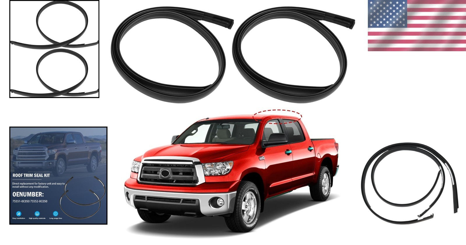 Durable Waterproof Drip Molding for Tundra 2007-2020 – Enhanced Soundproofing